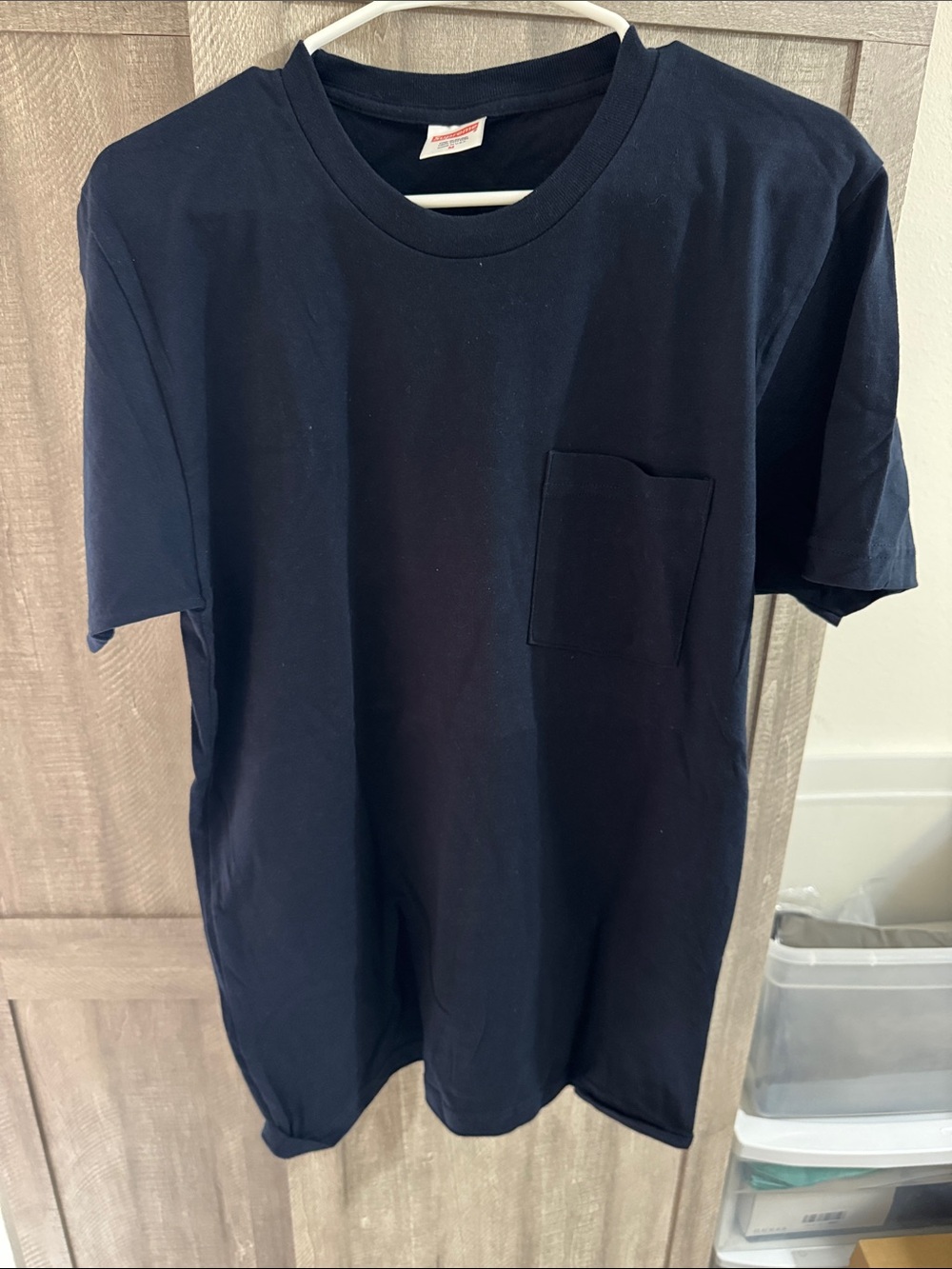 Supreme Navy Short Sleeve Pocket Tee M